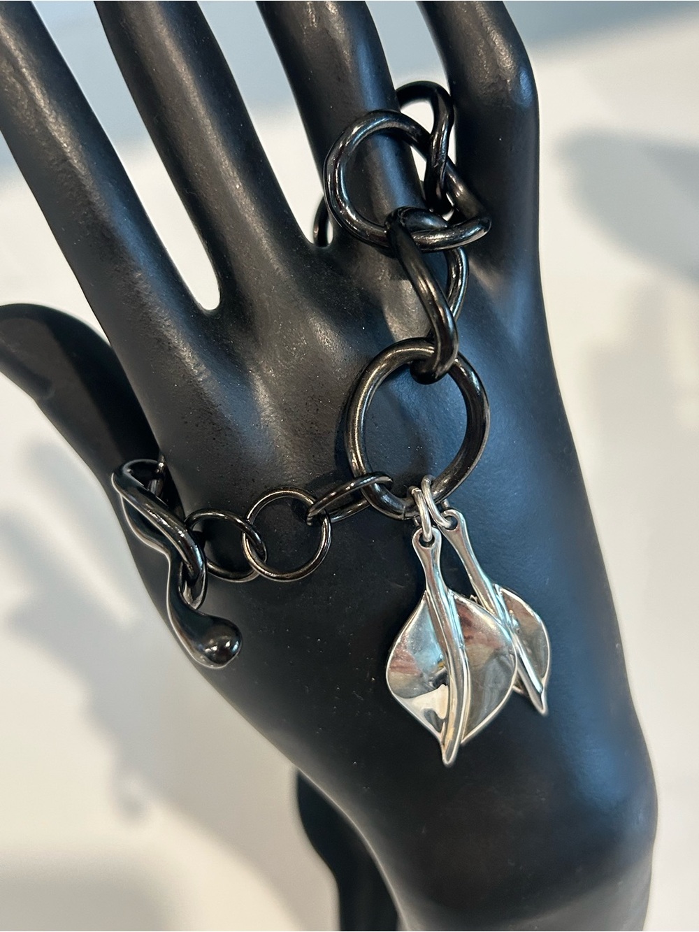 RLM Studio Sterling Black Link Charm Bracelet